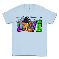 Dusty Blue Love Halloween Cow Classic Tee - texasbilliewilder