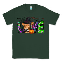 Sports Green Love Halloween Cow Classic Tee - texasbilliewilder