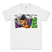 White Love Halloween Cow Classic Tee - texasbilliewilder