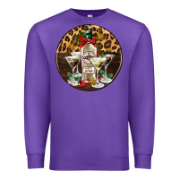 Purple christmas martini cocktail party Premium Sweatshirt - AdoDesignShop
