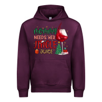 Mauve Wine mommy needs her jingle juice Urban Hoodie - MaliasSmallBusiness