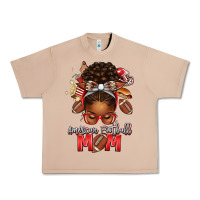Burro american football mom red and silver afro messy bu Urban Heavy Tee - texasbilliewilder
