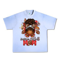Grape Ice american football mom red and silver afro messy bu Urban Heavy Tee - texasbilliewilder