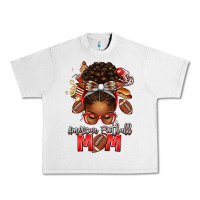 Lunar Rock american football mom red and silver afro messy bu Urban Heavy Tee - texasbilliewilder
