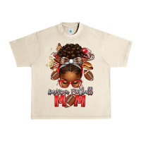 Sandshell american football mom red and silver afro messy bu Urban Heavy Tee - texasbilliewilder