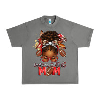 Tornado american football mom red and silver afro messy bu Urban Heavy Tee - texasbilliewilder