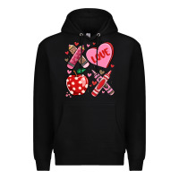 Black valentine xoxo teacher Premium Hoodie - MaliasSmallBusiness