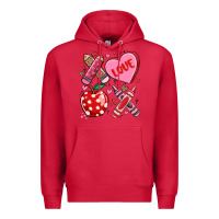 Cardinal valentine xoxo teacher Premium Hoodie - MaliasSmallBusiness