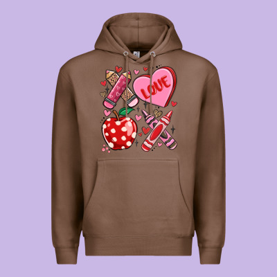 Valentine Xoxo Teacher Premium Hoodie Designed By Maliassmallbusiness