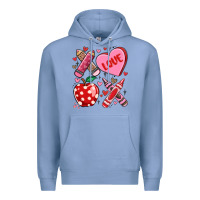 Colony Blue valentine xoxo teacher Premium Hoodie - MaliasSmallBusiness