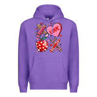 Purple valentine xoxo teacher Premium Hoodie - MaliasSmallBusiness