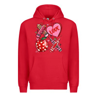 Red valentine xoxo teacher Premium Hoodie - MaliasSmallBusiness