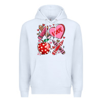 White valentine xoxo teacher Premium Hoodie - MaliasSmallBusiness
