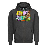 Charcoal Heather Love Easter Day Zipper Hoodie - CowGirlArtShop