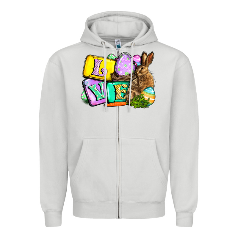 Love Easter Day Zipper Hoodie by CowGirlArtShop | Teevron