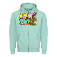 Seafoam Love Easter Day Zipper Hoodie - CowGirlArtShop