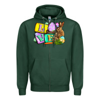 Sports Green Love Easter Day Zipper Hoodie - CowGirlArtShop