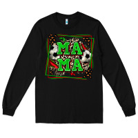 Black soccer mama with leopard Long Sleeve Tee - Zillion Design Studio