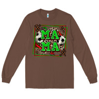 Chestnut soccer mama with leopard Long Sleeve Tee - Zillion Design Studio