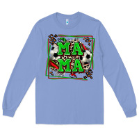 Colony Blue soccer mama with leopard Long Sleeve Tee - Zillion Design Studio