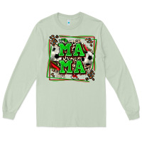 Matcha soccer mama with leopard Long Sleeve Tee - Zillion Design Studio
