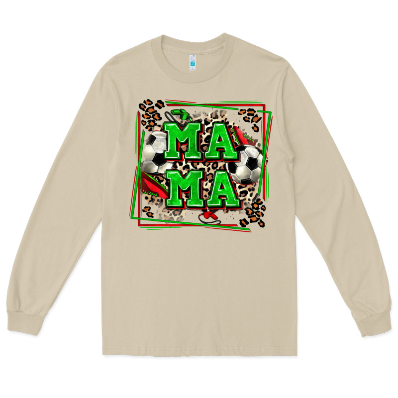 Soccer Mama With Leopard Long Sleeve Tee by Zillion Design Studio | Teevron