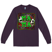 Plum soccer mama with leopard Long Sleeve Tee - Zillion Design Studio