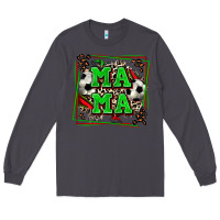Smoke soccer mama with leopard Long Sleeve Tee - Zillion Design Studio