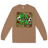 Toasted Coconut soccer mama with leopard Long Sleeve Tee - Zillion Design Studio
