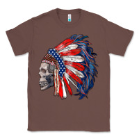Chestnut american indian headdress with skull Classic Tee - RanaPortraitStore