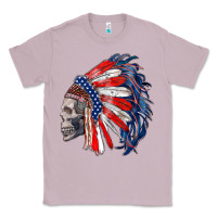 Lilac american indian headdress with skull Classic Tee - RanaPortraitStore