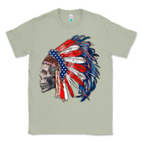 Matcha american indian headdress with skull Classic Tee - RanaPortraitStore
