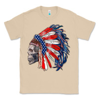 Mushroom american indian headdress with skull Classic Tee - RanaPortraitStore