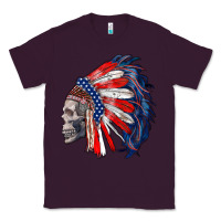 Plum american indian headdress with skull Classic Tee - RanaPortraitStore