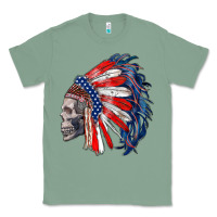American Indian Headdress With Skull Classic Tee | Teevron