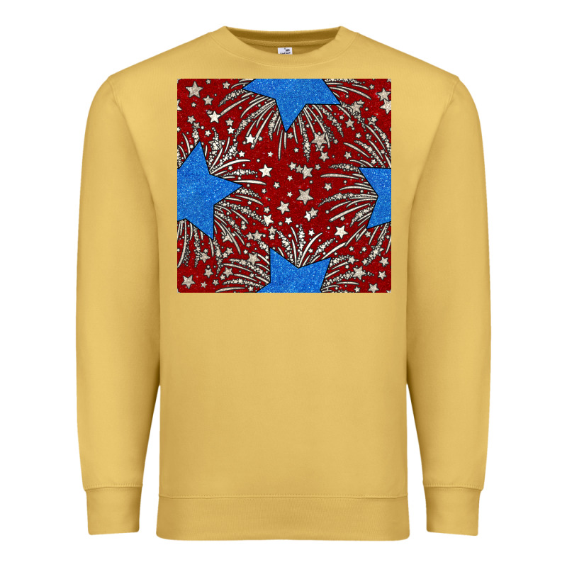 Glitter 4th Of July Seamless Pattern Premium Sweatshirt by BundleAndBundleShop | Teevron