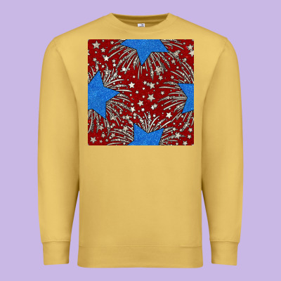 Glitter 4th Of July Seamless Pattern Premium Sweatshirt Designed By Bundleandbundleshop