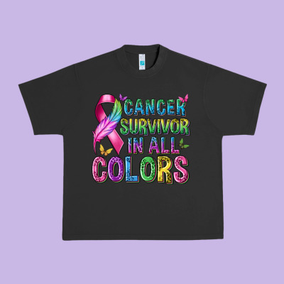 Cancer Survivor In All Colors Urban Heavy Tee Designed By Texasbilliewilder