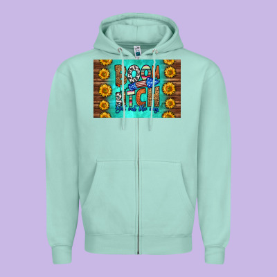 Boom Bitch Get Out The Way Skinny Metal Can Holder Zipper Hoodie Designed By Hra Design Shop