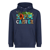 Navy happy camper with trees and map Heavyweight Hoodie - AdoDesignShop