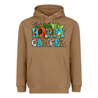 Toasted Coconut happy camper with trees and map Heavyweight Hoodie - AdoDesignShop