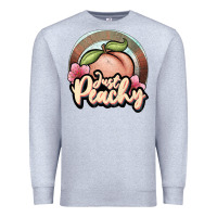 Heather Grey just peachy Premium Sweatshirt - JahusDesignShop