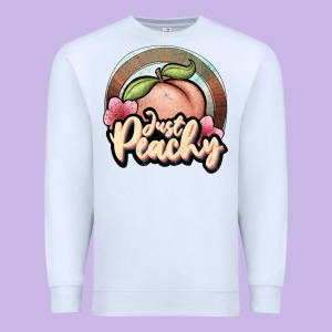Just Peachy Premium Sweatshirt Designed By Jahusdesignshop