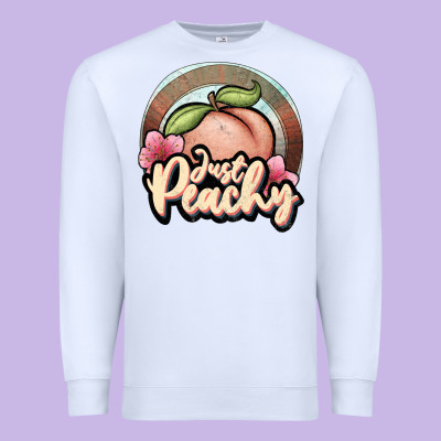 Just Peachy Premium Sweatshirt Designed By Jahusdesignshop