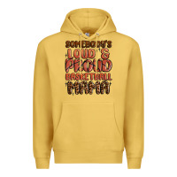 Antique Gold somebodys loud and proud basketball mama Premium Hoodie - MaliasSmallBusiness