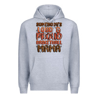 Heather Grey somebodys loud and proud basketball mama Premium Hoodie - MaliasSmallBusiness