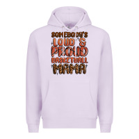 Lilac somebodys loud and proud basketball mama Premium Hoodie - MaliasSmallBusiness