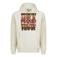 Oatmeal Heather somebodys loud and proud basketball mama Premium Hoodie - MaliasSmallBusiness