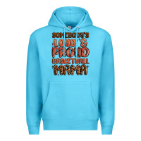 Ocean Blue somebodys loud and proud basketball mama Premium Hoodie - MaliasSmallBusiness
