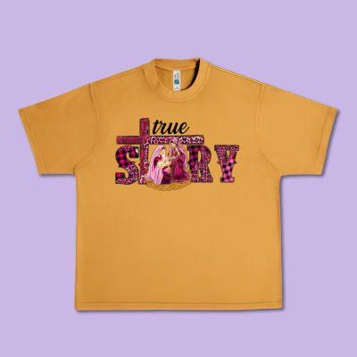 Pink Christmas True Story Holy Family Urban Heavy Tee Designed By Ranaportraitstore